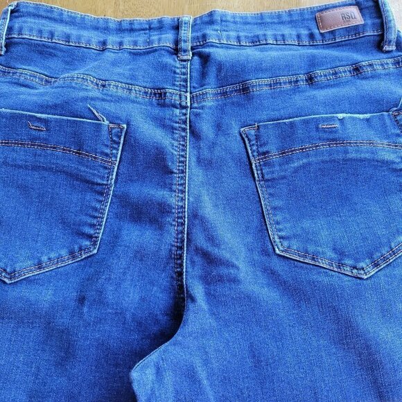 RSQ Jeans Size 13 Manhattan High Rise Distressed Skinny Medium Wash Denim Jeans - Picture 9 of 12